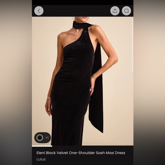 Lulu's Chic Black One-Shoulder Gown - Picture 3 of 6